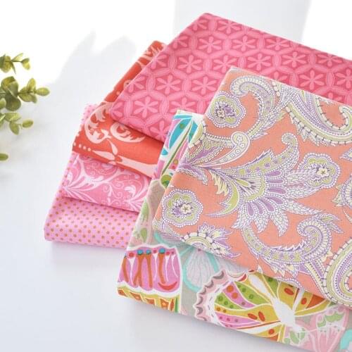 1meter 100% cotton butterfly red fabric for Childrens skirt dress DIY Summer clothes bag handwork fabric art XMT