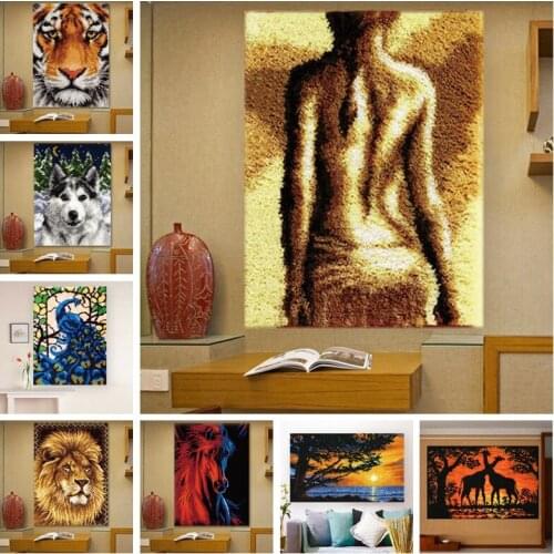 Hanging On The Wall Do-It-Yourself Carpet Needle For Carpet Embroidery Button Package DIY Crochet Carpet Kits Rug Latch Hook