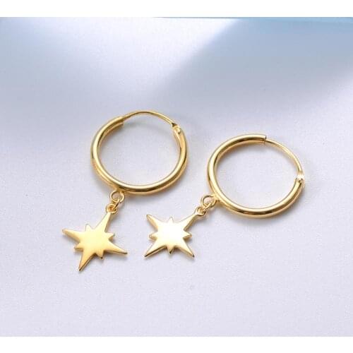 925 Sterling Silver Jewelry Female Gold Delicate Starburst Drop Dangle Earrings for Women Statement Jewel Accessories Gifts