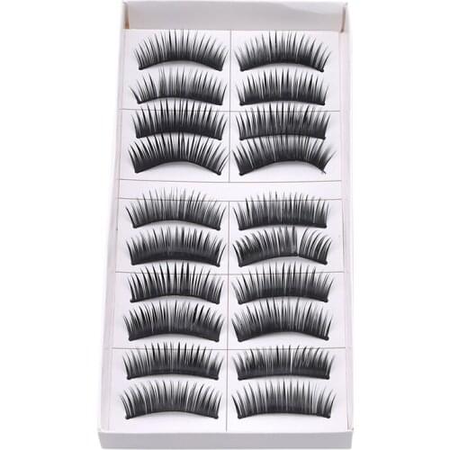 10 Pairs/Set Makeup Half Eyelash Wings False Eyelashes Mini Eyelash Wedge False Eyelashes Eye Hand Extensions Tool