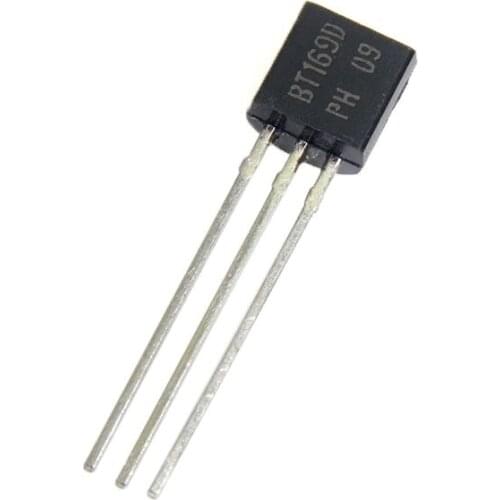 100pcs XIASONGXIN LIGHT BT169D BT169 TO-92 Triacs Thyristor SCR 400V 9A 3-Pin SPT new original