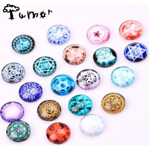 20Pcs Trendy Mix Design Stars Printed Floating Locket Charms Fit Glass Living Memory Floating Locket DIY Accessories Cute
