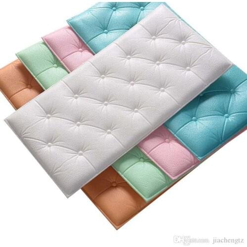 3D Wall Sticker for Wall DIY Foam Soft Bag tiles Wall Panels Home Decor Leather Waterproof Self adhesive Wallpaper kids room