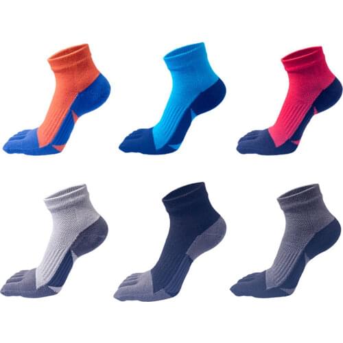 5 Pairs High Quality Male Cotton Five Fingers Socks Mens Short Fitness Running Sports Boat Toe Socks Man Boys Calcetines Hombre