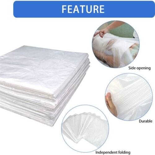 50/100 Pcs Wedigout Plastic Sheeting for Body Wrap Used Inside A Far Infrared Sauna Blanket 47" X 82" PVC Pack
