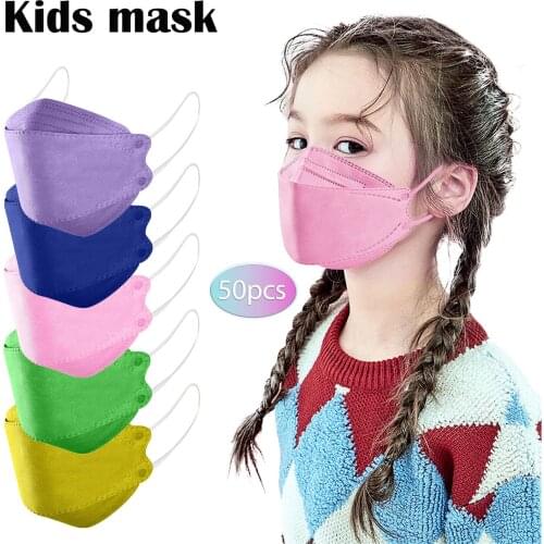 50pcs Masque enfant Mascarillas Ninos Face Mask Prevention Fish Non Woven Face Mask Mascarilla Desechable Halloween Cosplay