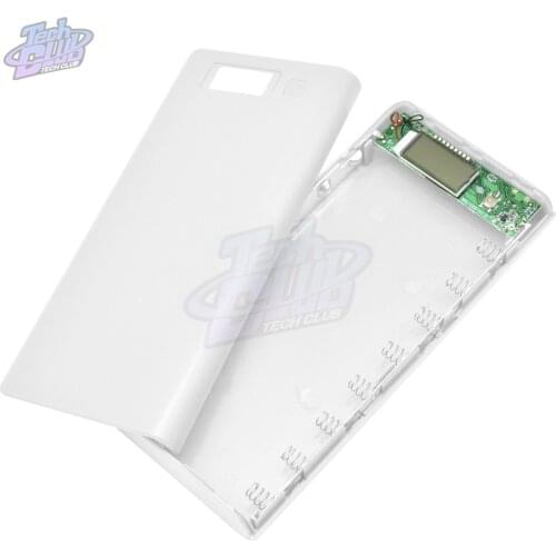 8*18650 Battery Holder Dual USB Power Bank Battery Box Mobile Phone Charger DIY Shell Case Charging Storage Case