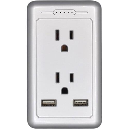 US Wall Panel Outlet with Dual USB Charger Electrical Socket Duplex Receptacle 875F
