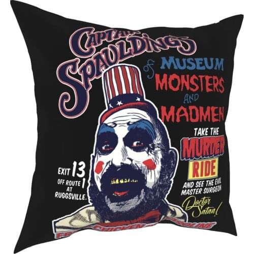 Captain Spaulding Pillow Case Home Decor Cushion Cover Throw Pillow for Home Polyester Double-sided Printing Vintage