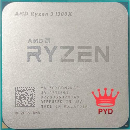 AMD Ryzen 3 1300X R3 1300X 3.5 GHz Quad-Core Quad-Thread CPU Processor YD130XBBM4KAE Socket AM4