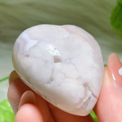Flower agate heart 2379