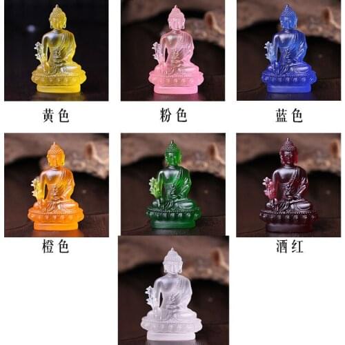 A set 7PCS Color Amitabha Medicine buddha Buddhism figure Asia HOME family protection shop company Prosperity FENG SHUI Statue