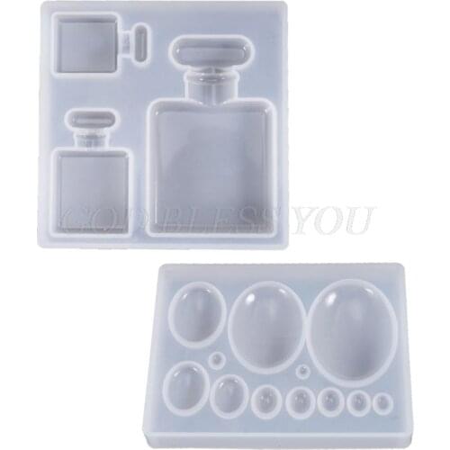 Perfume Bottle Gemstone Patch Mold DIY Crystal Epoxy Glue Crafts Decorations Pendant Making Silicone Molds Drop Shipping