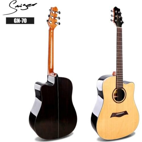 Guitar Acoustic Electric Steel-String Flattop 41 Inches D-Body Guitarra 6 Strings Folk Pop Cutaway High Gloss Spruce Rosewood