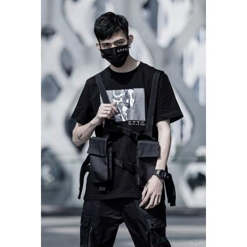 Catsstac Cotton t-shirt robot head print streetwear loose