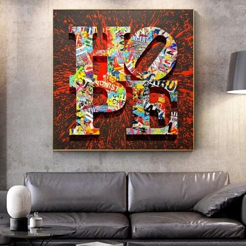 Graffiti Colorful Letter Hope Art Canvas Print Painting Abstract Wall Picture Living Room Bedroom Home Decoration Poster