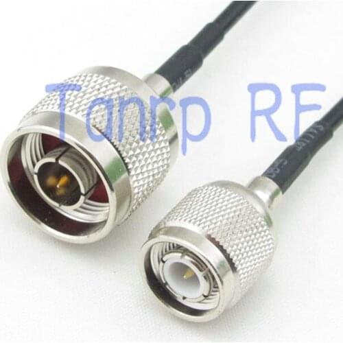 50CM Pigtail coaxial jumper cable RG174 extension cord 20in TNC male plug to N male plug RF connector adapter