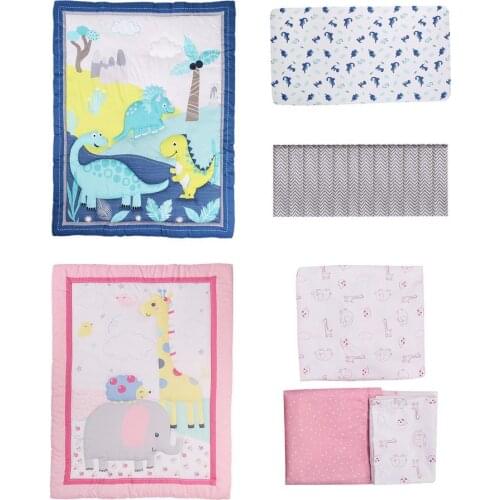 3Pcs Baby Bedding Set For Newborns Cartoon Kid Bed Linen For Baby Pure Cotton Woven Crib Bedding Cover Sheet Accessories