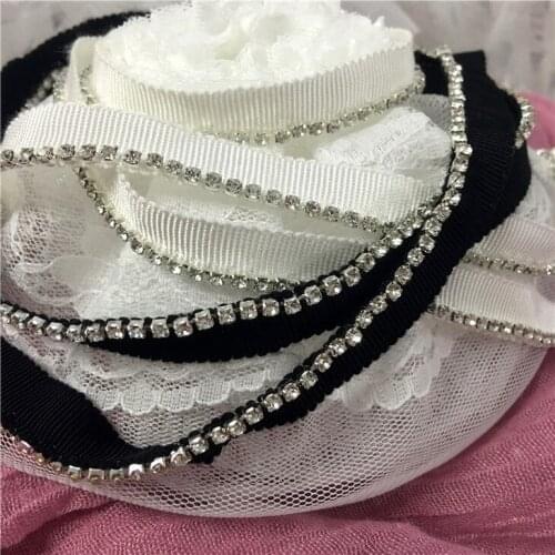 Lace clothing stage costume diy thread with shiny diamond lace trim doll costume with flash diamond lace accessories decoration