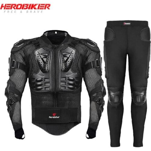 HEROBIKER Motorcycle Jackets Motorcycle Armor Racing Body Protector Jacket Motocross Set Motorbike Protective Suit Protector