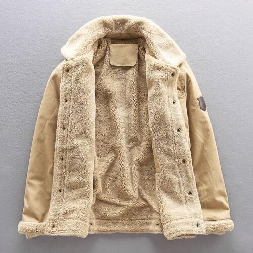 2020 Winter New Faux Shearling Mens Casual Warm Jacket Thicken Fleece Coat Big Size 4XL 5XL