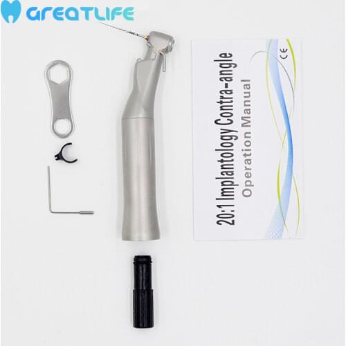 Nsk Kavo Type Led-selfpower Implant Dental Handpiece Low Speed 20:1 Led Contra Angle Handpiece