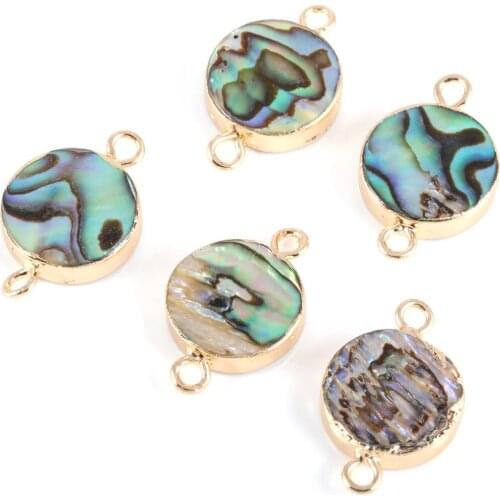 Natural Shell Pendant Brass whth brass & Abalone sold per pc whosale price