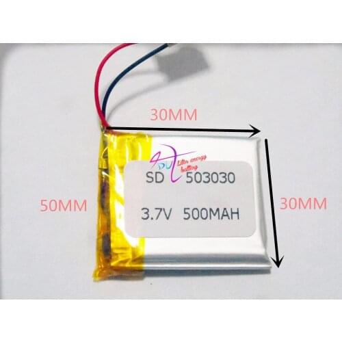 Tablet battery UL approved rechargeable 503030 3.7V 430mAh lithium polymer battery