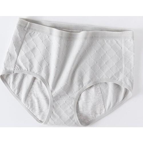 6Pcs 3-layer Leak-proof Physiological Plants Soft Fit Without Curling Briefs Mid-waist Pure Cotton Breathable Menstrual Panties