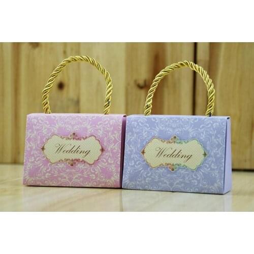 Party Favors Wedding Paper Cardboard Boxes Return Gifts Bag European Paper Bags With Handles Great Gift Craft Drop Shipping