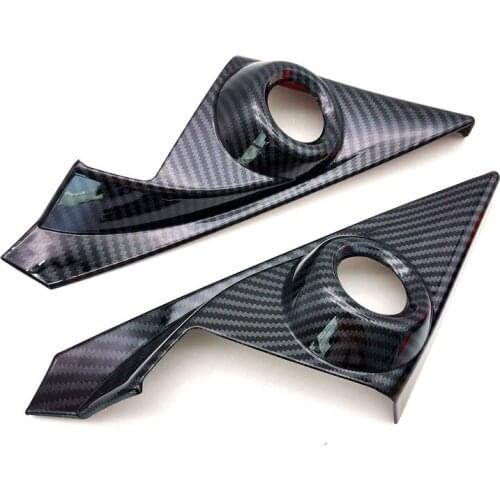Carbon Fiber Look Inner Front Door Speaker Cover Trim For Honda Civic 10th 2016-2021