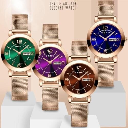 Ins style high-value Korean fashion ladies watch waterproof luminous calendar girls watch