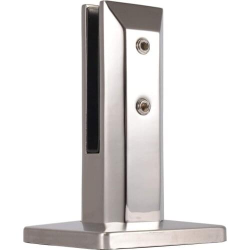 1PC Floor-Standing Swimming Pool Glass Clamp Free Hole Fixing Clamp Square Brushed Mirror Column Pool Clamps Installation Parts