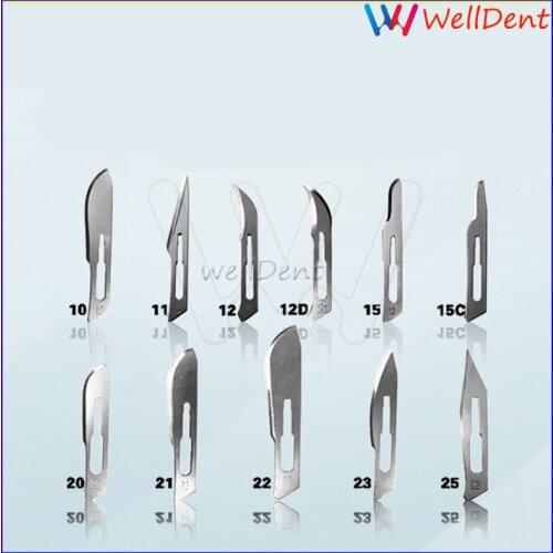100 Pcs Dental Surgical Blade Scalpel Blades For Dental Medical Stainless Steel Dental Materials Dental Instrument Dental Lab