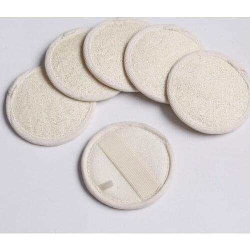 2/4pcs Natural Loofah Luffa Facial Complexion Skin Disc Disk Pads Male Female Face Cleaning Brush Baby Care Exfoliator