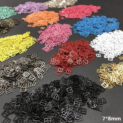 20/50/100PCS Multi Color Mini 7*8MM Tri-glide Belt Buckle for BJD Blyth Barbies Doll Clothes Shoes DIY Sewing Accessories
