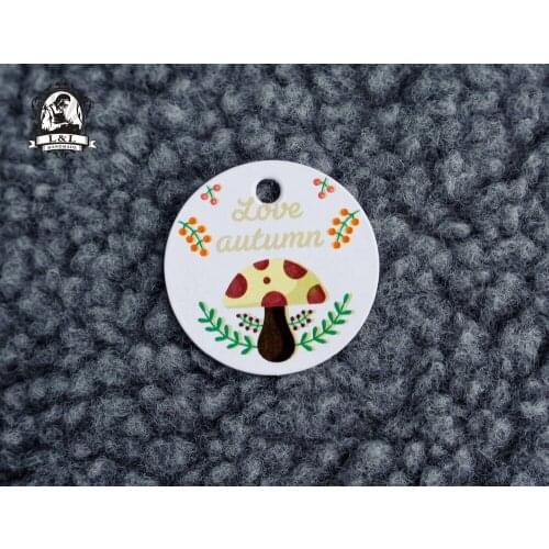 200 pcs 3.5cm round kraft/white paper Literature and art label honey favor tags candy favor tags