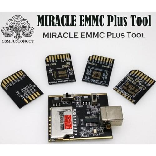 2020 NEW ORIGINAL MIRACLE eMMC Plus Tool / Miracle eMMC adapter 5 IN 1 for Bga 153,221,254 plate