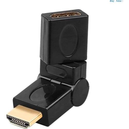 20CE Male Female Flexible Right Angle Connector Swivel Adapter Extender 1080P
