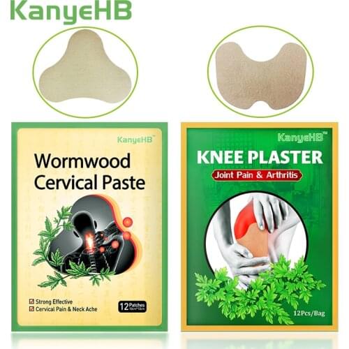 24Pcs Medical Knee/Cervical Plaster Wormwood Extract Joint Ache Neck Back Pain Relieving Sticker Rheumatoid Arthritis Pain Patch