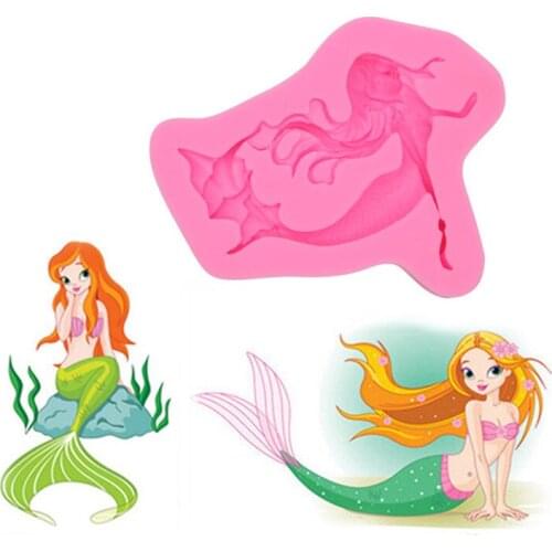 8*7*1.6CM DIY Sugar Craft Cake Vintage Petal Mermaid Cake Silicone Mold Fondant Mold Cake Decorating Tools Gum Paste Mold