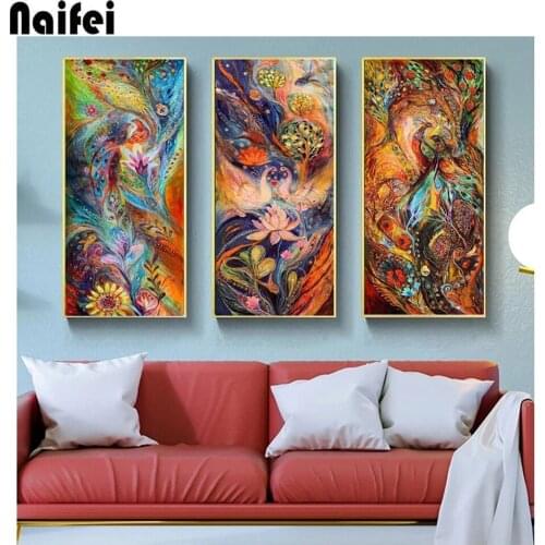Full round square Diamond Embroidery abstract animals Flower bird DIY Diamond Painting Peacock Mosaic Rhinestones wall art decor