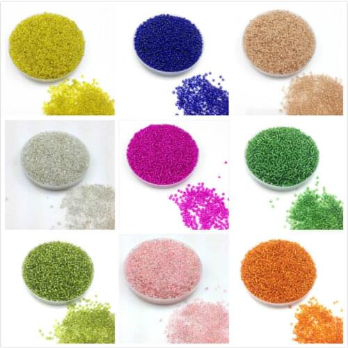 16g 1000pcs 2mm Silver Lined Round Garment Beads Loose Spacer Beads Cezch Glass Seed Beads Handmade Jewelry DIY Making Bead GY2M