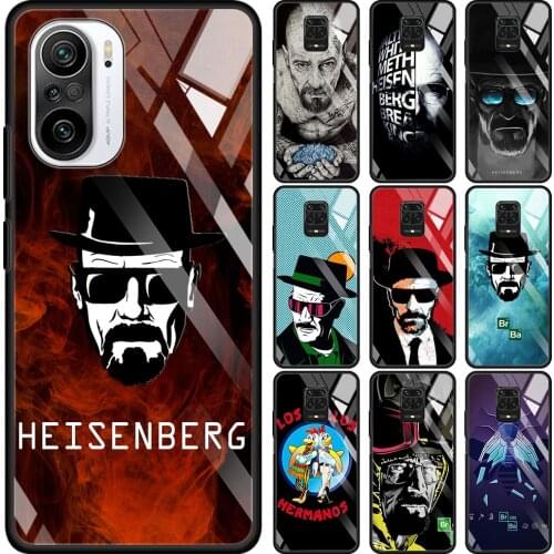Transparent Glass Case For Redmi Note 9S 9 8 Pro 8T 7 9C 9S 6A 10 K40 K30 9T 8A Bumper Breaking Bad Heisenberg