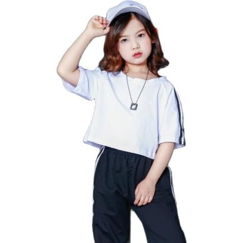 Children Hip-hop Suits for Boys Jazz Dance Costumes for Girls Teenage Girls Clothing Cheerleader Skirt Kid