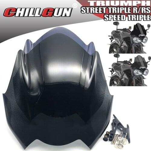 Motorcycle Sports Touring WindScreen Windshield Deflector Fits For TRIUMPH SPEED TRIPLE 2016-2020 STREET TRIPLE R/RS 2017-2019