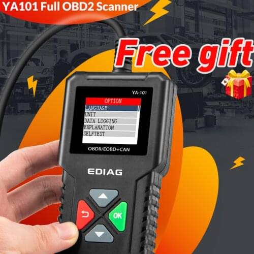 EDIAG YA101 OBDII/EOBD Car Code Reader OBD2 Diagnostic Tool YA-101 Update Free Online PK KW590 ELM327 V1.5 Diagnostic Scanner
