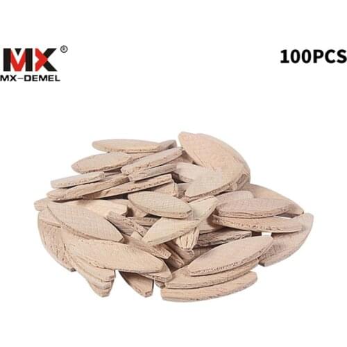 MX-DEMEL 100Pcs Woodworking Accessories Assorted Wood Biscuits For Tenon Machine Woodworking Biscuit Jointer Power Accessories