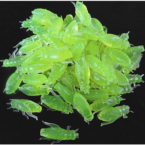 Artificial Silicone Soft Cricket Insect Shape Pesca Fish Bait Simulation Fishing Lure Color Random 10Pcs