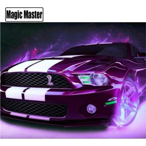 5D Diy Diamond Painting Purple sports car Embroidery Picture Full Square Round Diamond Cross Stitch Rhinestone Mosaic Home Decor